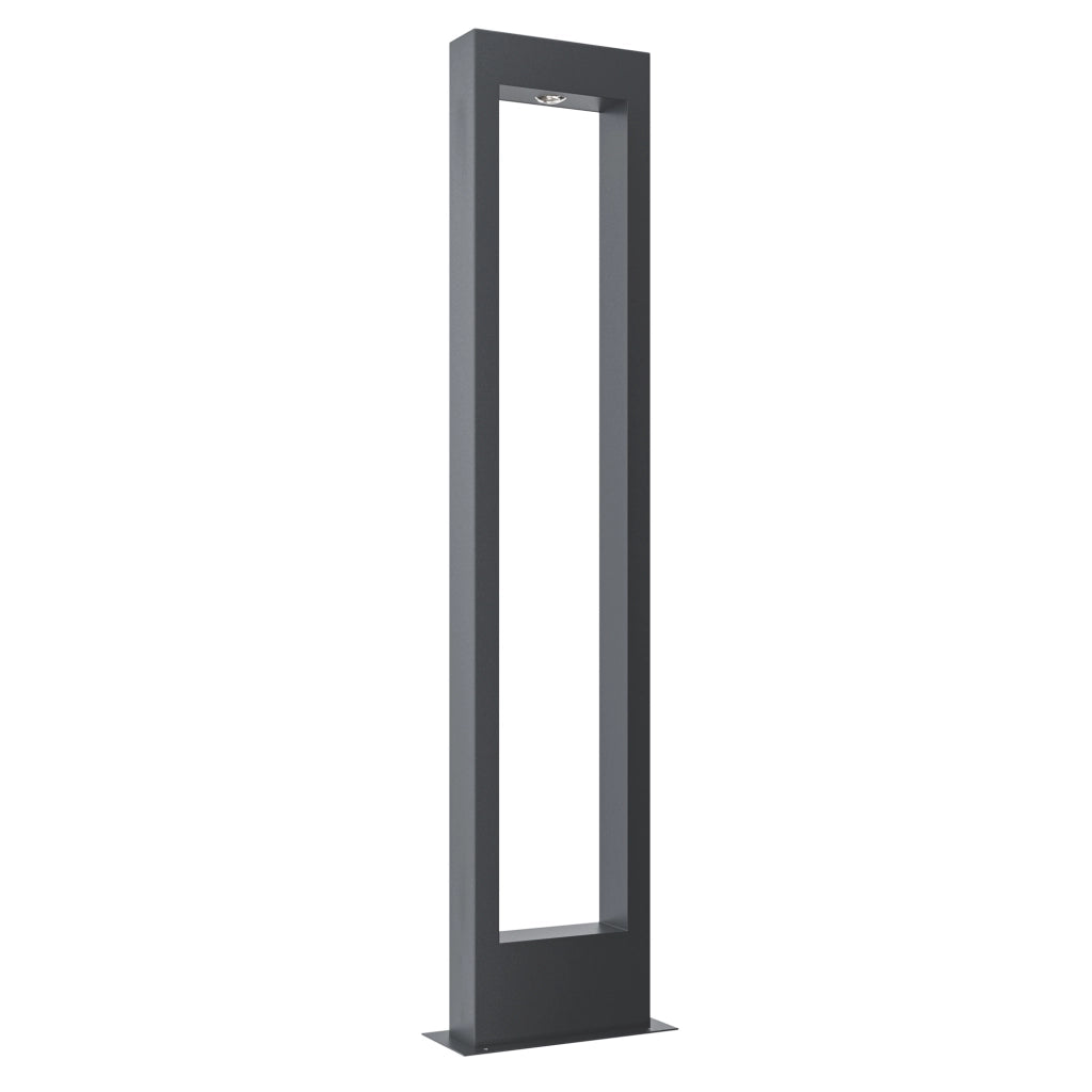 Lampada Da Terra Moderna Per Esterno Metallo Grafite Luce Led 10W Ip65