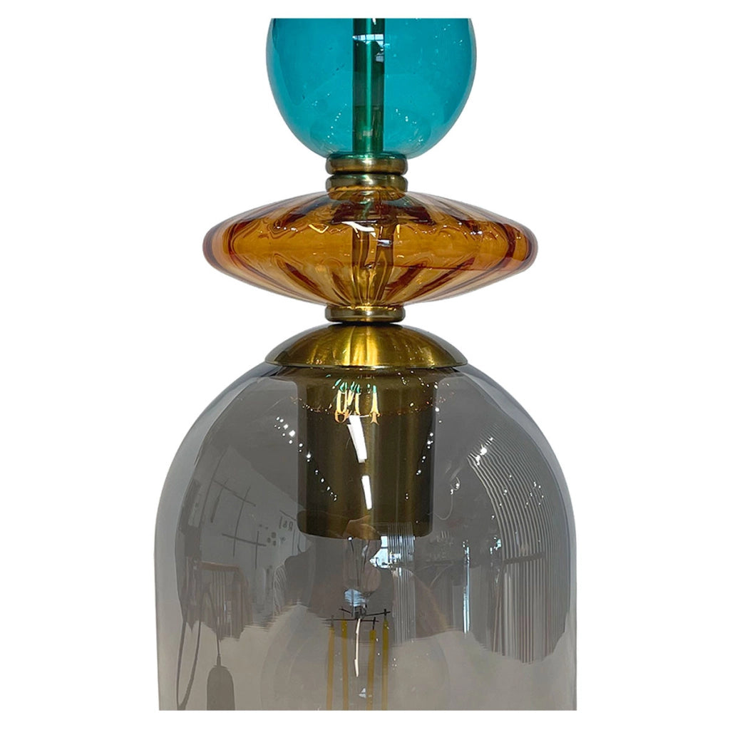 Sospensione Tropea vetro fumé E27 1 luce Light Prestige