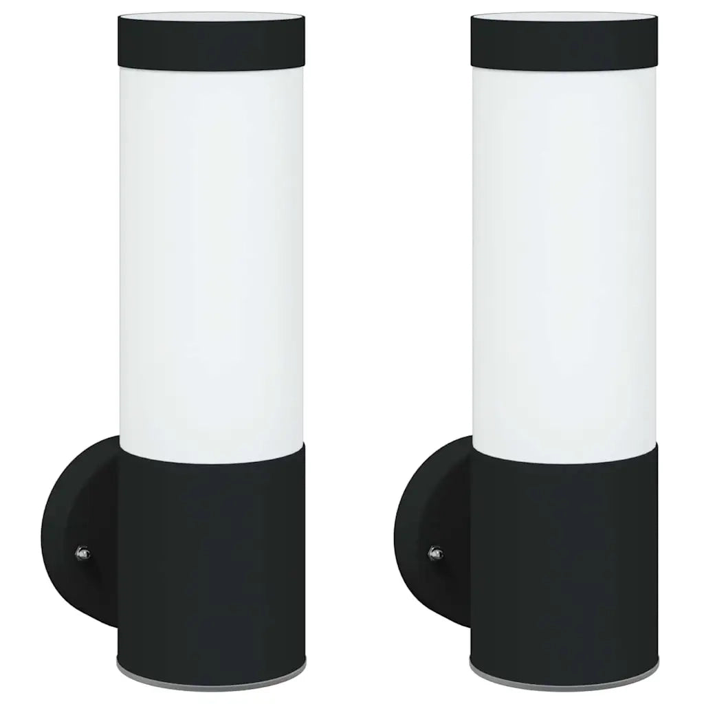 Lampada da Parete Esterna 2 pcs Nero 12 x 8,5 x 27 cm 4005936