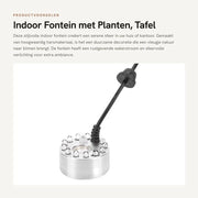 Fontana con Piante - Tavolo Cascata con Illuminazione - Kit Decorazione con Hars - Umidificatore per Interno/Esterno - Facile da Installare - Materiale Sostenibile - Fontana Decorativa