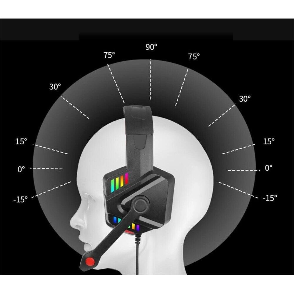 Trade Shop - Cuffie Gaming Con Microfono Per Pc Ps4 Xbox Console Illuminazione Led Rgb Gm301 -