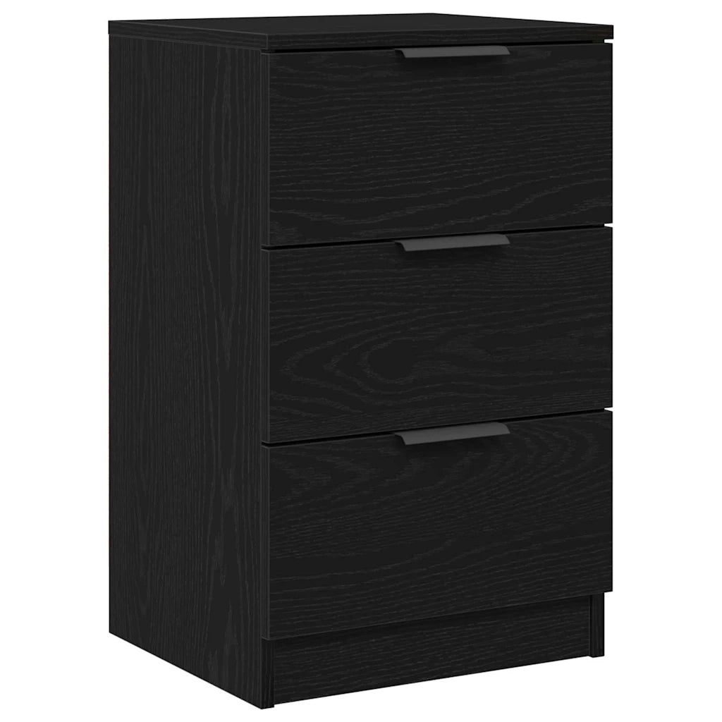 Armadio da Notte Rovere Nero 40 x 65 x 65 cm Legno multistrato 862767