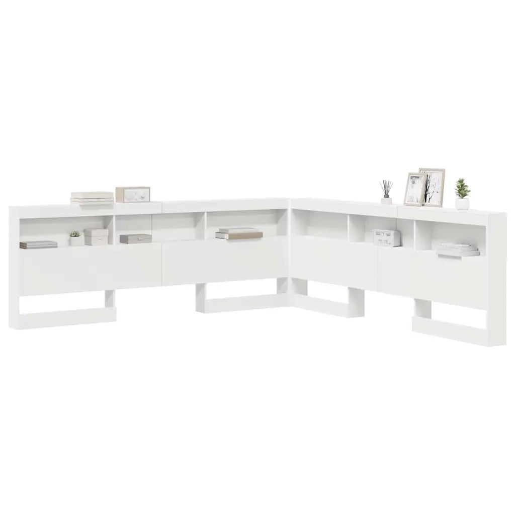 Testata contenitore Bianco 180 cm Legno multistrato 3335509