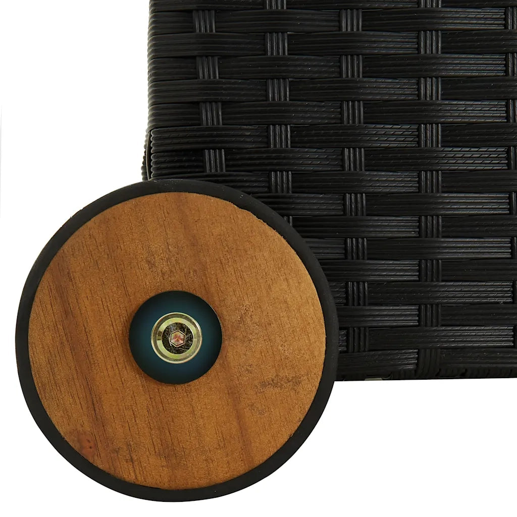 Contenitore da Giardino Nero 120x65x61 cm in Polyrattan CFW4398512