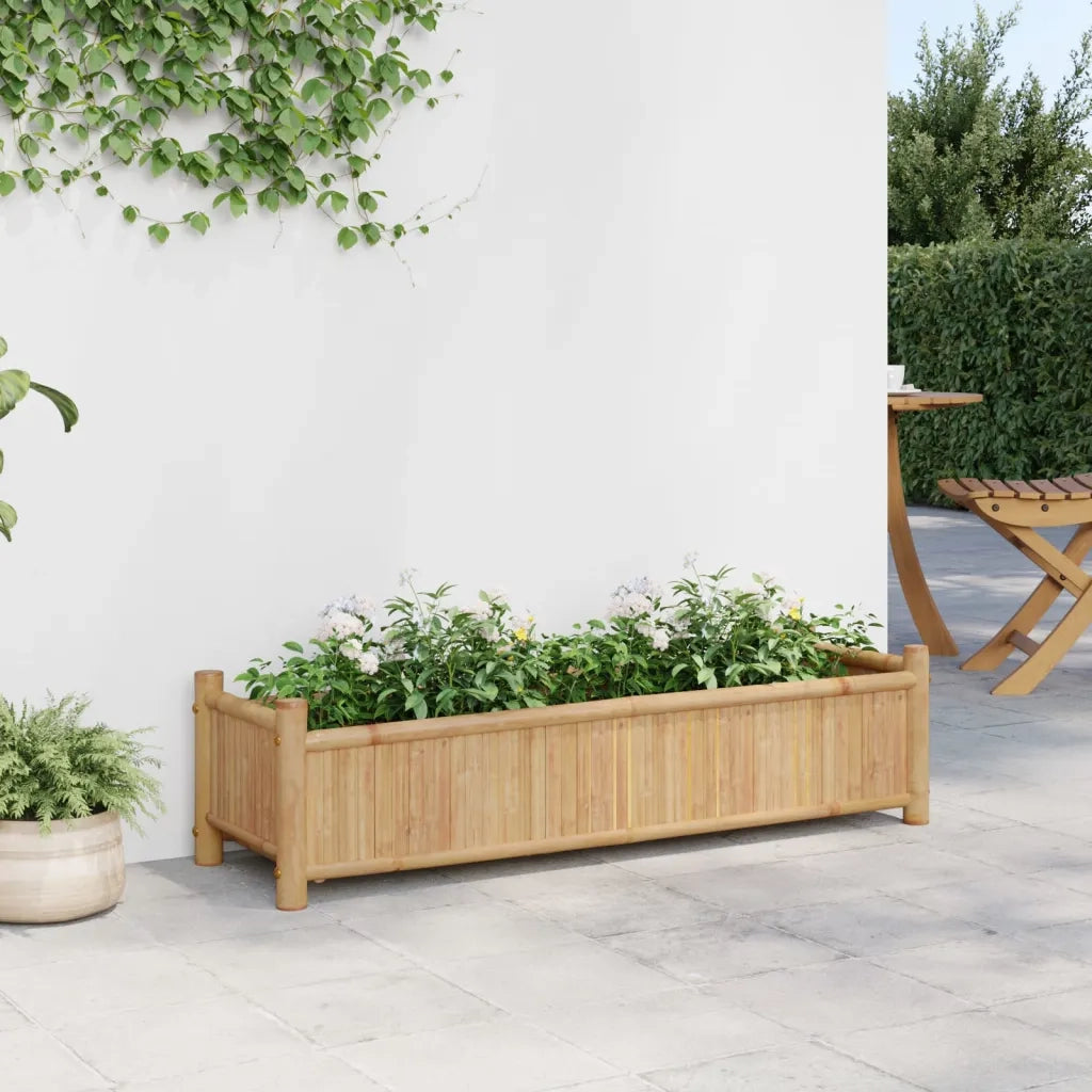 Fioriera-Vaso-Contenitore per Piante 100x30x25 cm in Bamb¨´