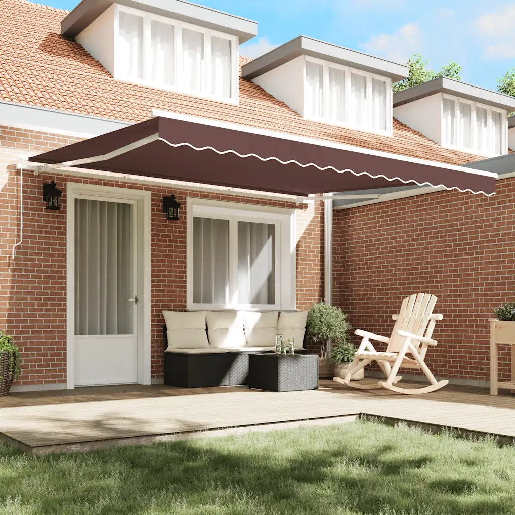 Tenda Sole | Tenda parasole Retrattile Manuale 400x300 cm Marrone