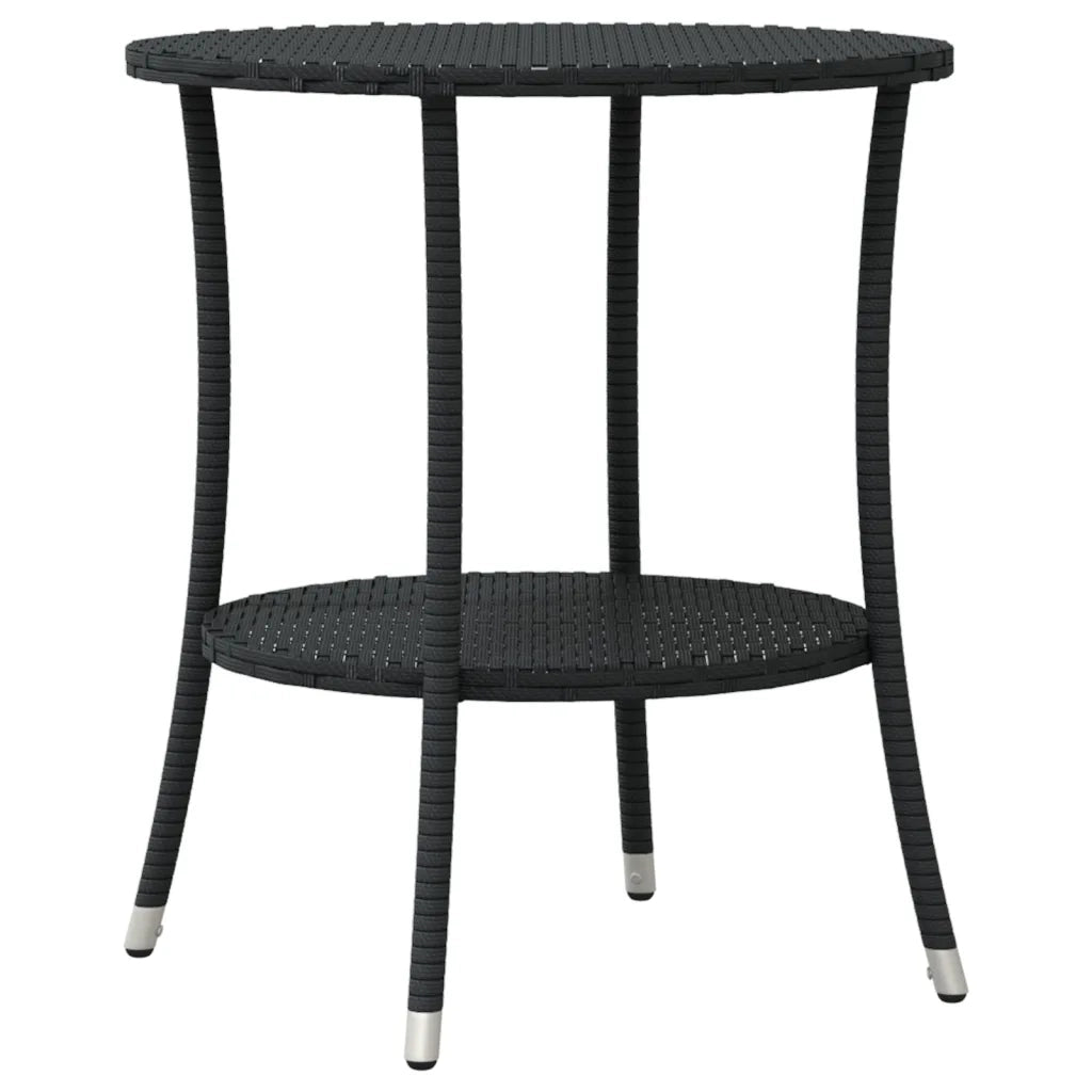 Set da Bistrò 3 pz con Cuscini Nero in Polyrattan 365657