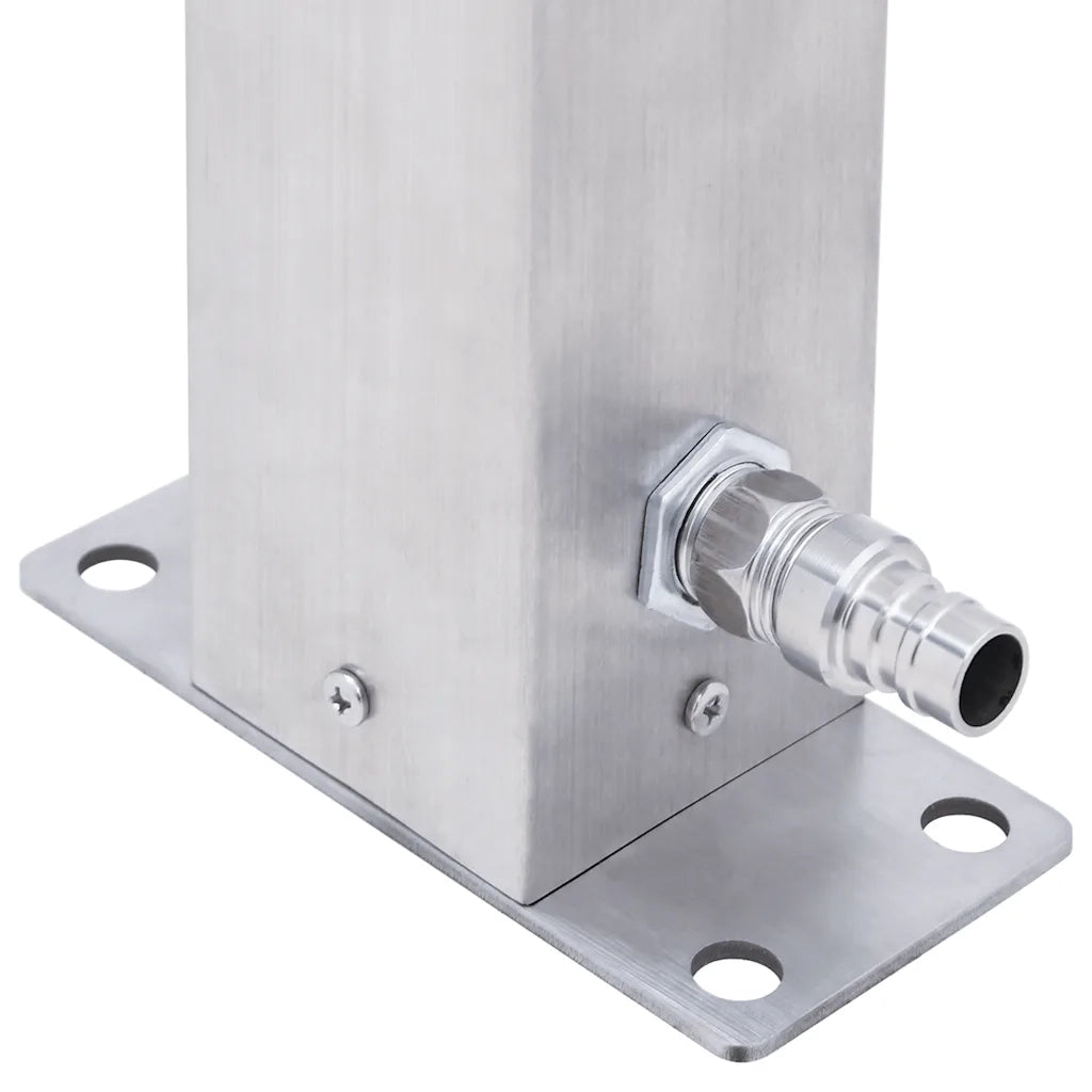 Colonna d'Acqua da Giardino 100 cm Acciaio Inox Quadrato CFW8392438