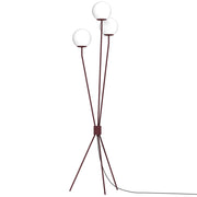 Lampada da terra Trefot 3xE27 bordo sfere bianche Luminex