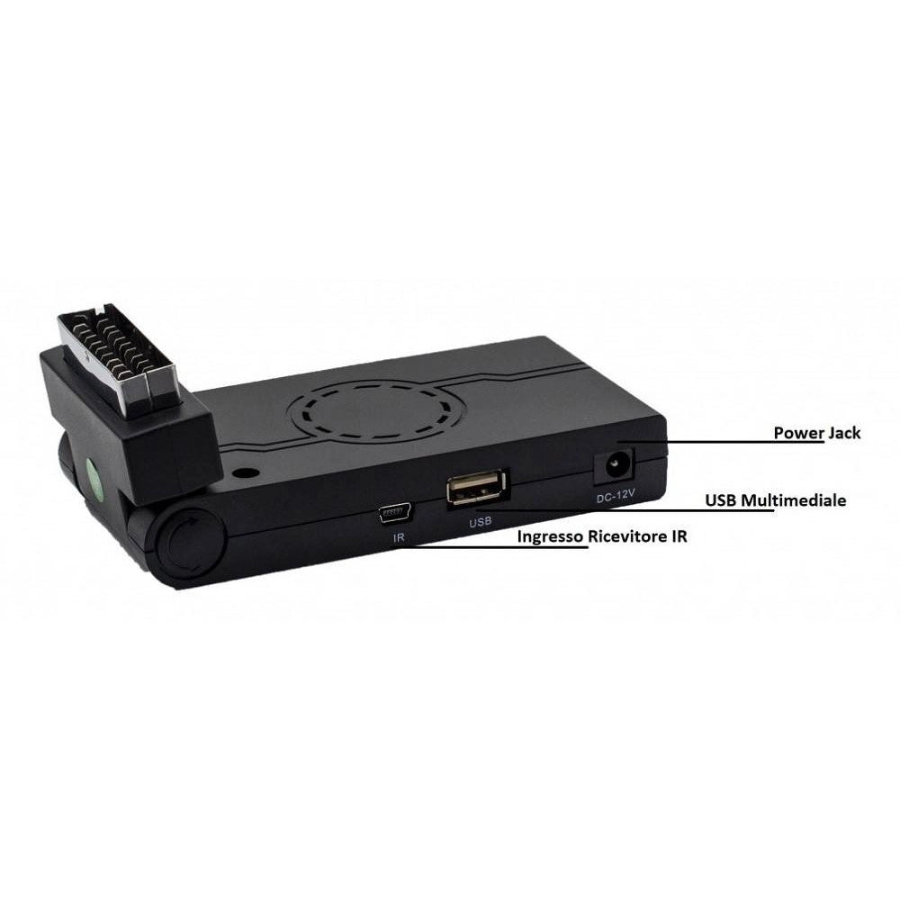Trade Shop - Decoder Digitale Terrestre Dvb-t2 Scart Con Hdmi Full Hd Con Codec H.265 T2755 -