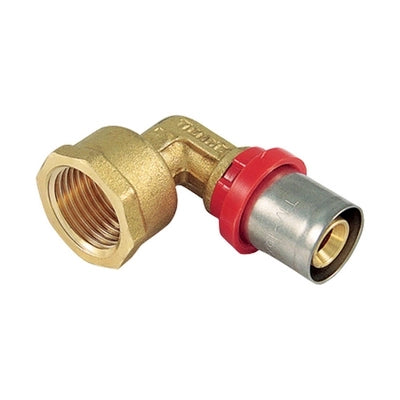 RACCORDO PRESS CURVO FEMMINA COMPACT  PER MULTISTRATO- 16 x 2,0 -1/2- TIEMM- pezzi 1