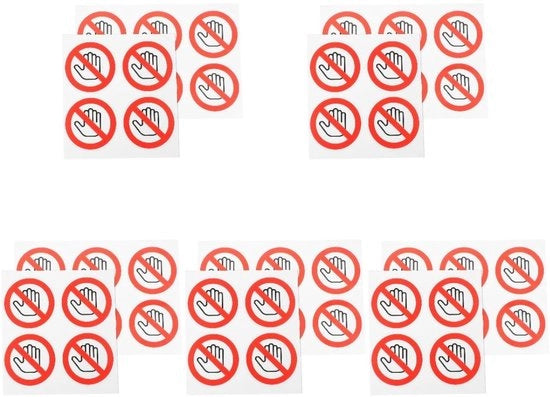 Etichette di sicurezza 50 pezzi - Rondi - Adesivi autoadesivi - Etichette di avvertimento - Sticker di pericolo - Etichette di avvertimento