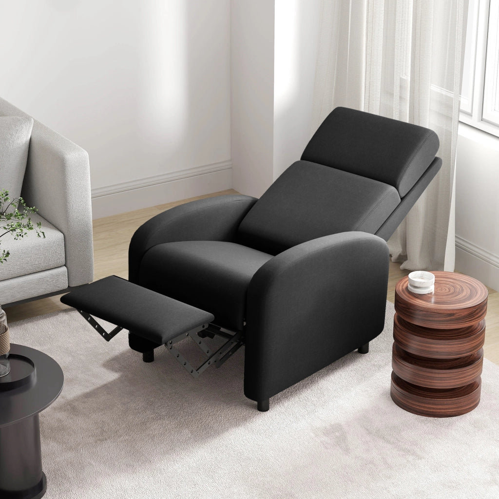 Poltrona relax reclinabile ¨C Minimal ¨C nera