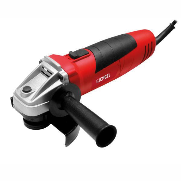 Excel CDF06381 Smerigliatrice Angolare 500 W 115 mm M14 12000 rpm con Impugnatura Regolabile e Cuffia Protezione colore Rosso