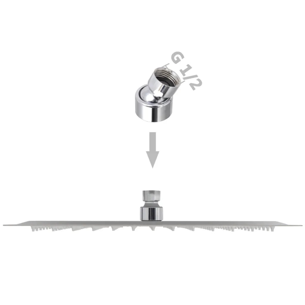 Testa Doccia a Pioggia in Acciaio Inossidabile 30x30cm Quadrata CFW6341886