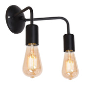 Applique industriale minimalista nera 2xE27 15W Brenda Luminex