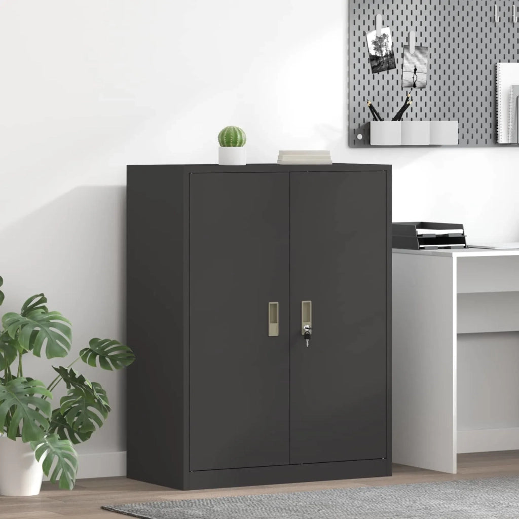 Armadio Nero 80 x 40 x 105 cm Acciaio