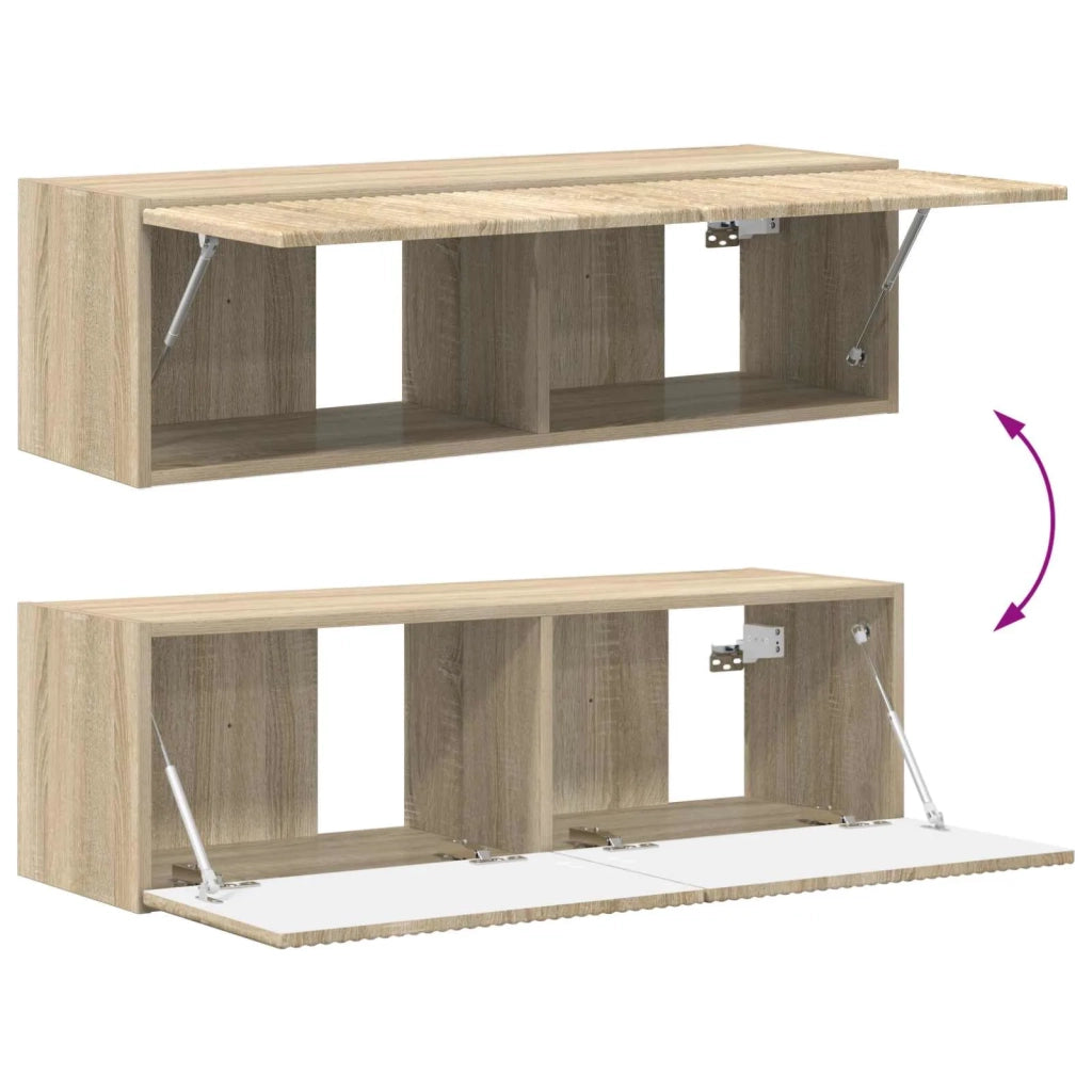 Set di Mobiletto da TV a Parete 4 pcs Rovere Sonoma 3408927