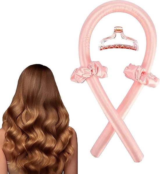 Curlatore Senza Calore - Fascia per Capelli con Effetto Crocchia senza Uso di Calore - Incluso Clip per Capelli e Scrunchies - Ideale per l'Utilizzo Notturno