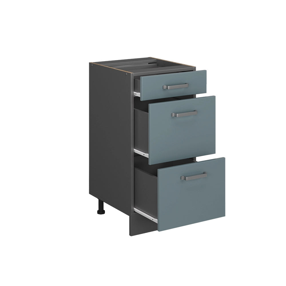 Vicco Mobiletto base per cucina Grigio-blu 40 cm PL Marmo