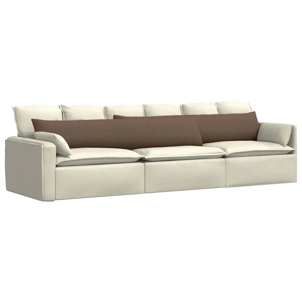 Cuscini da Divano 2 pcs Marrone 200 x 40 cm Tessuto 42013872