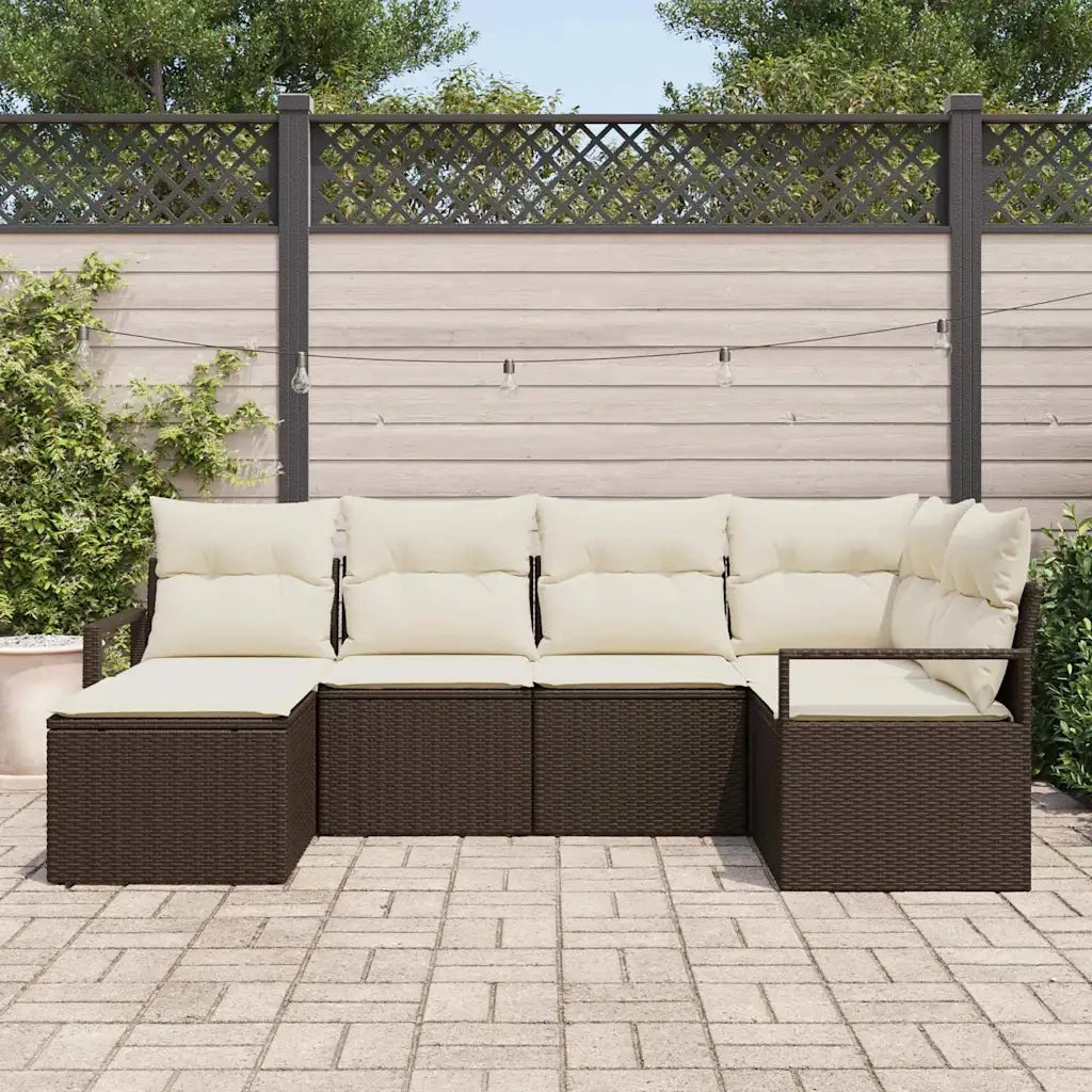 Set di divani 6 pcs Marrone polyrattan 3346448