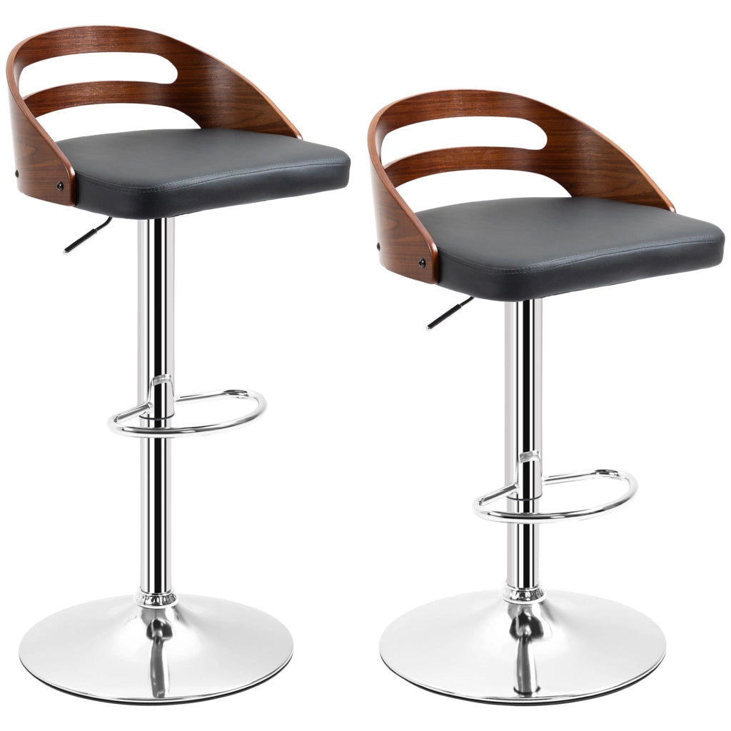 Sgabelli da Bar ¨C Minimal ¨C Nero Sintetico Legno Effetto