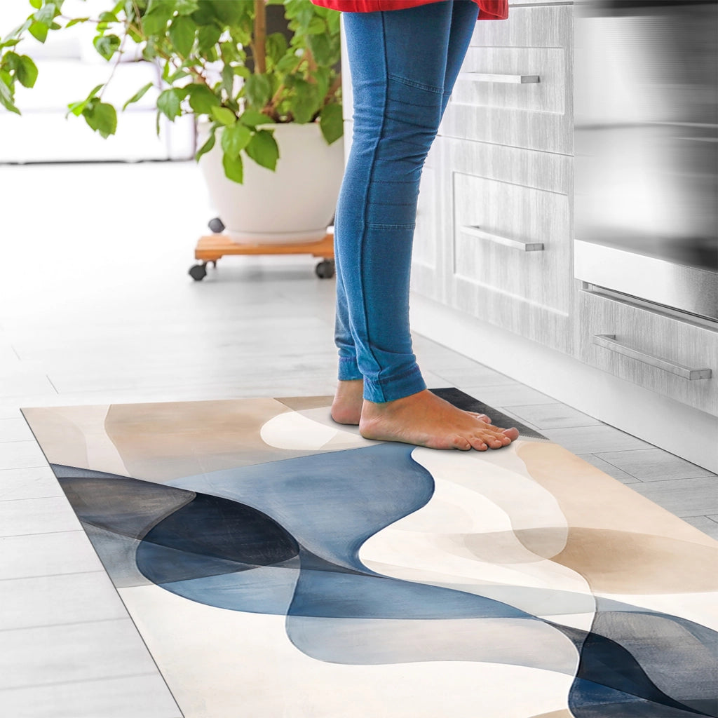 Tappeto da cucina antiscivolo, antimacchia passatoia multiuso 50x400 - Urban Blu