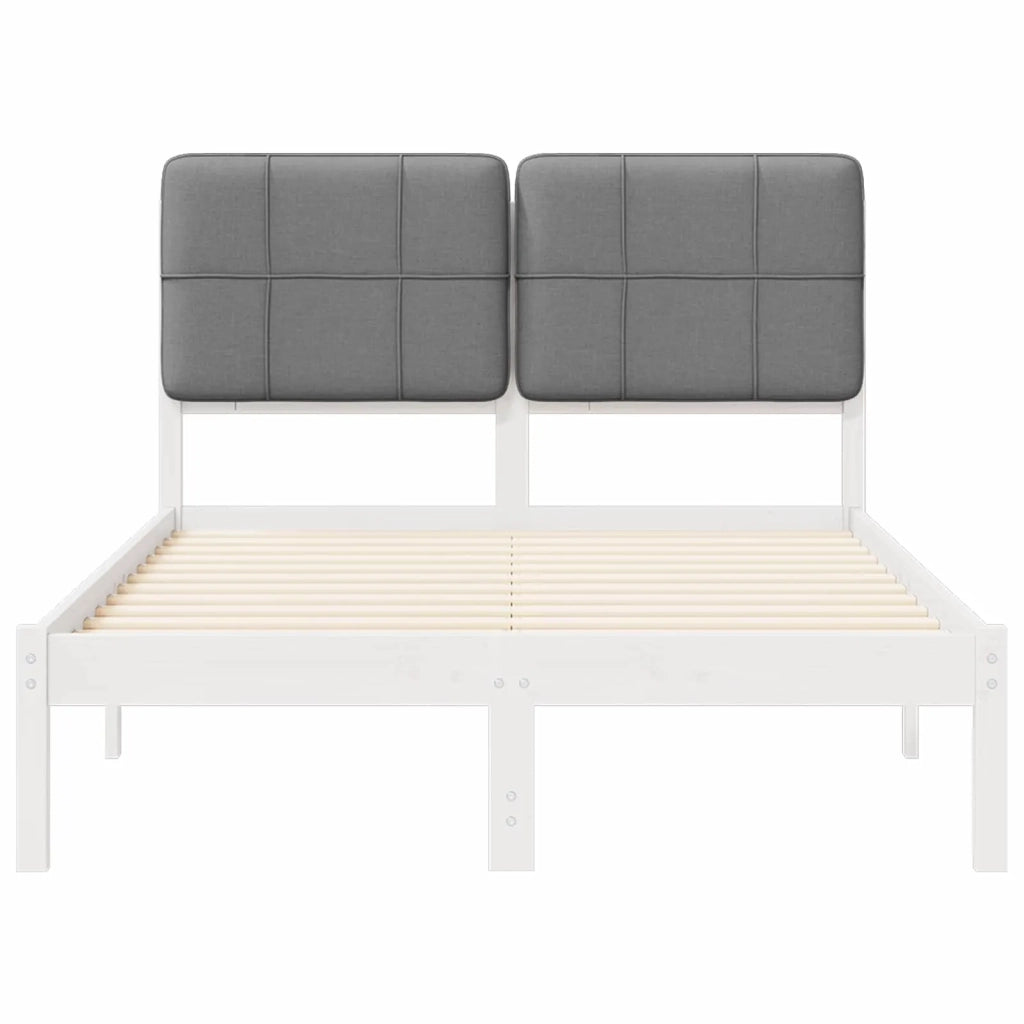 Letto con Testiera Rivestita-Struttura Letto con Testiera Grigio chiaro 120 x 190 cm 981342