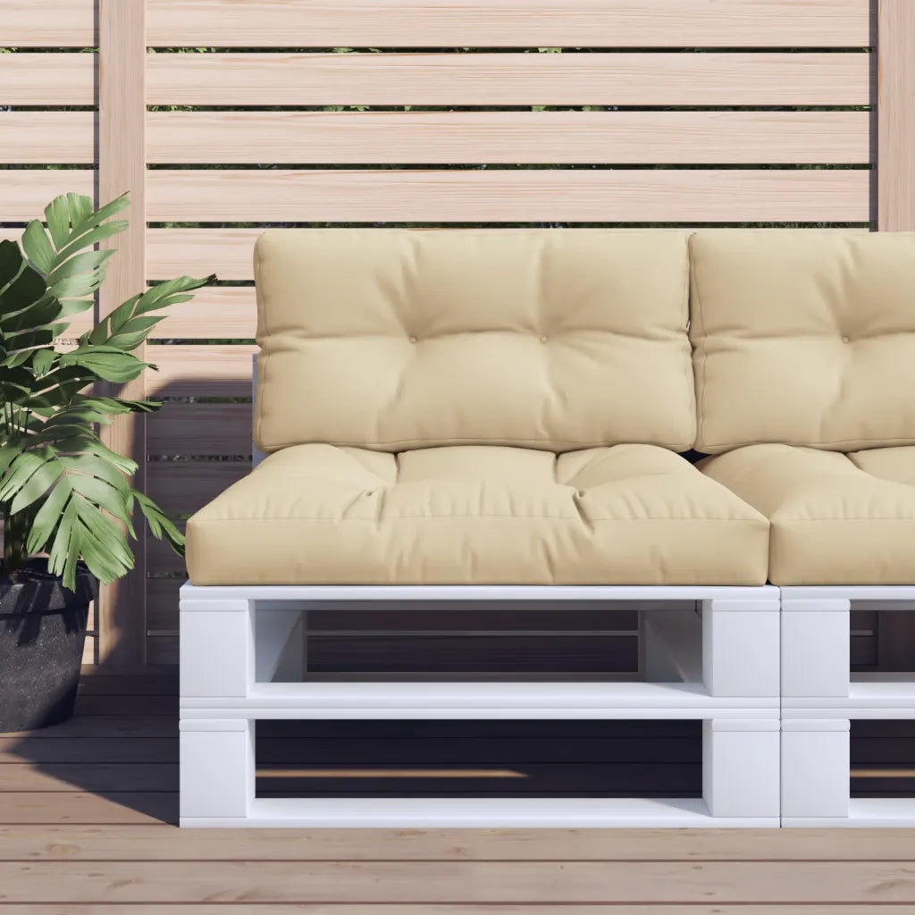 Cuscino per Pallet Beige 80x40x12 cm in Tessuto 360604