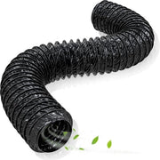 Slang di ventilazione in PVC flessibile Ø 150mm / 152mm - 4m lunga - condotto di aspirazione nero - asciugacapelli e asciugatutto di aria condizionata