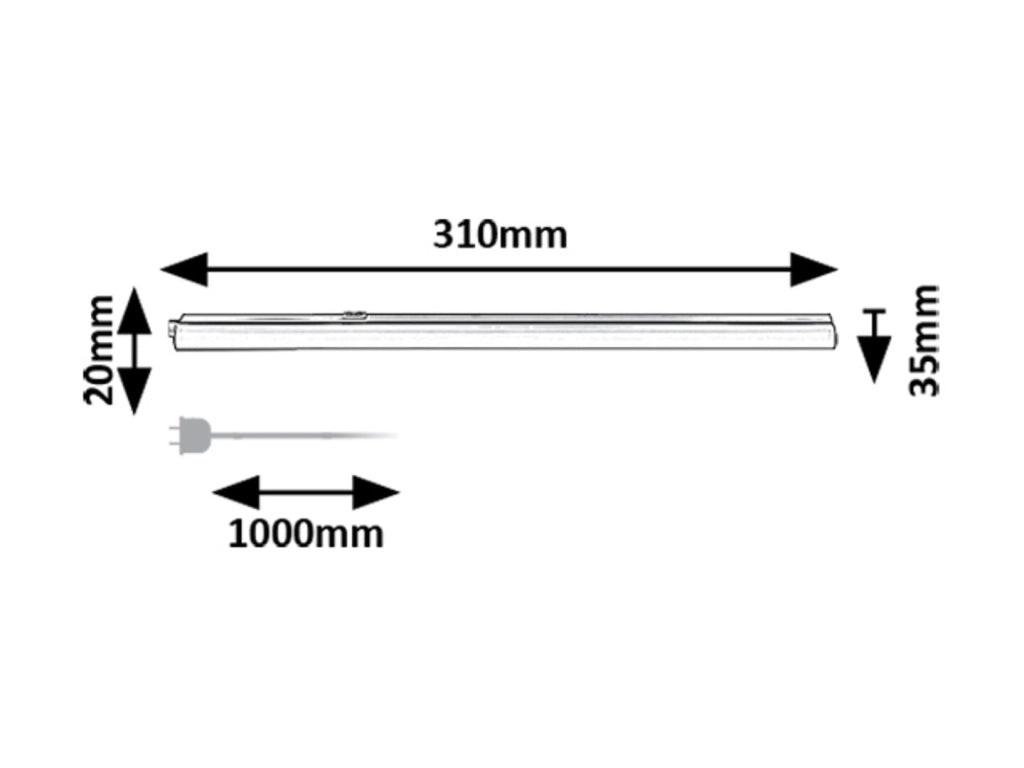 Lampada sottopensile LED 31cm bianca CCT 4W Rabalux