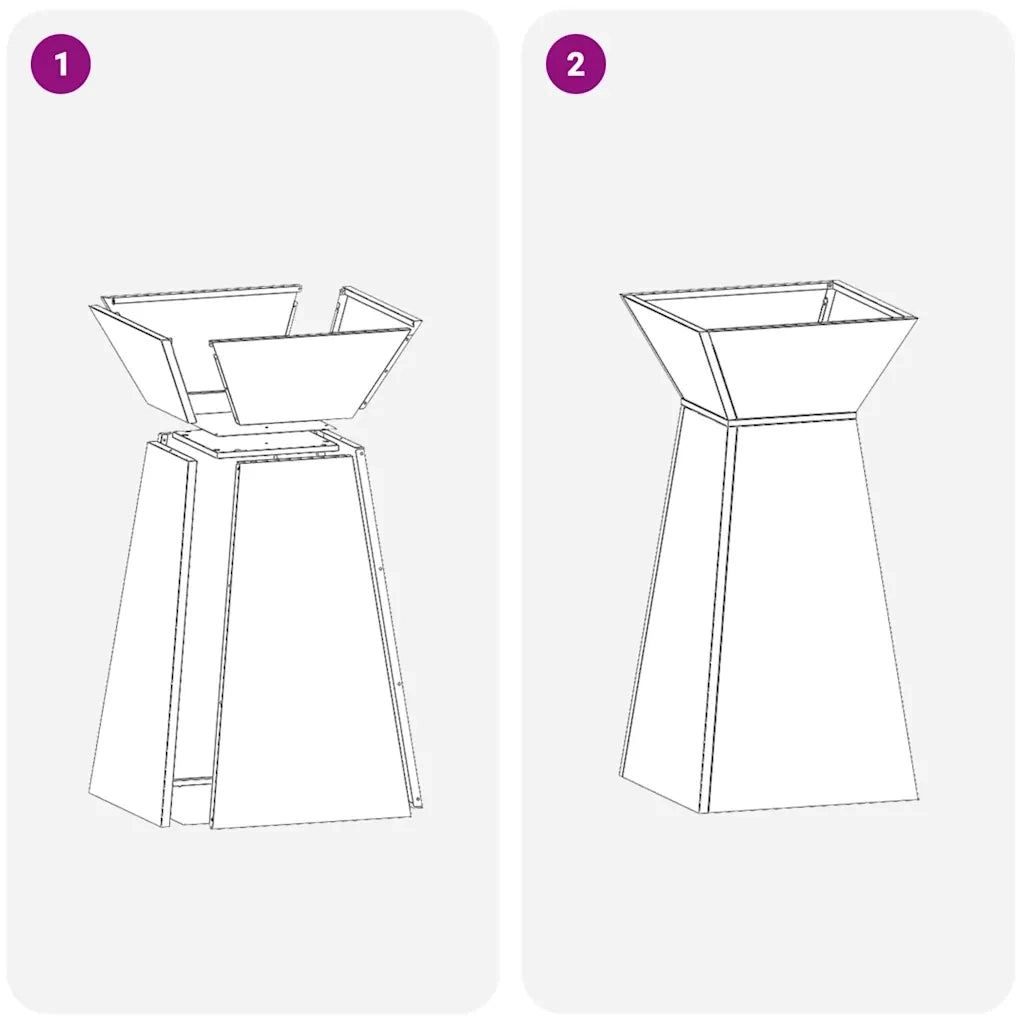 Vaso a Pilastro Bianco 35 x 35 x 73 cm 873840