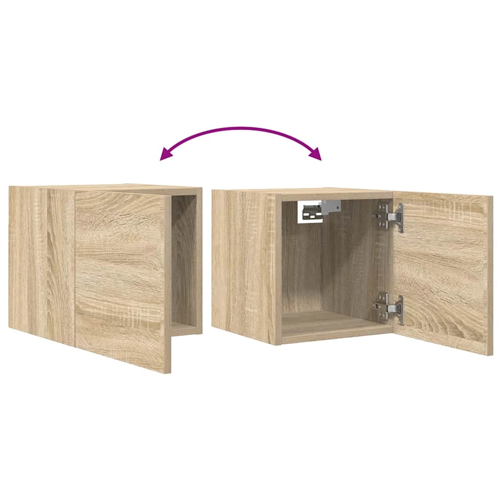 Mobile TV multimediale mensola TV mobile TV sala da pranzo soggiorno camera da letto a parete rovere Sonoma 30,5 x 30 x 30 cm marrone 02_0028147