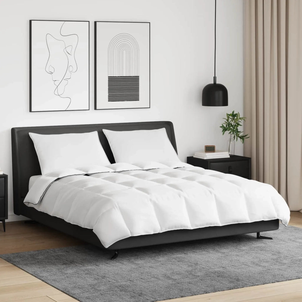 Piumone | Duvet Invernale con cuscino 3 pz Bianco Piuma d'anatra