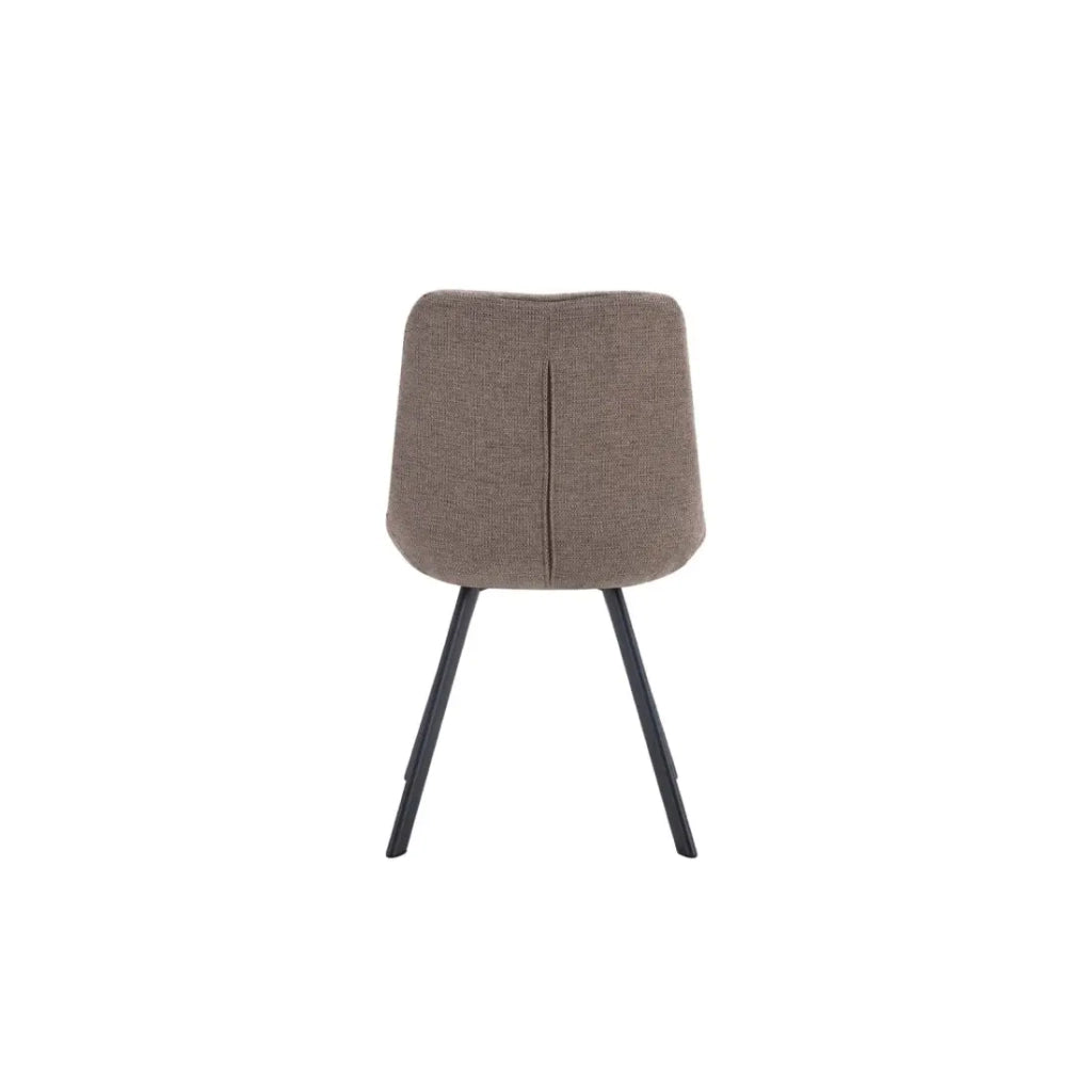 Set di 2 sedie VELMA - Tessuto pepe - Gambe in metallo - Design moderno - Eleganza naturale e contrastata