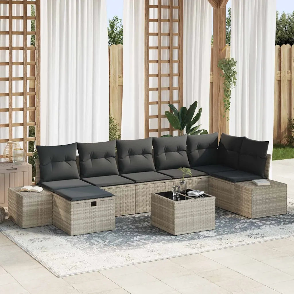 Set di divani con cuscino 8 pcs polyrattan 3360743