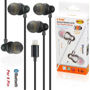 Trade Shop - Auricolari Cuffie Bluetooth Stereo Filo 1.2mt Con Microfono Mp3 Lightning V9522 -