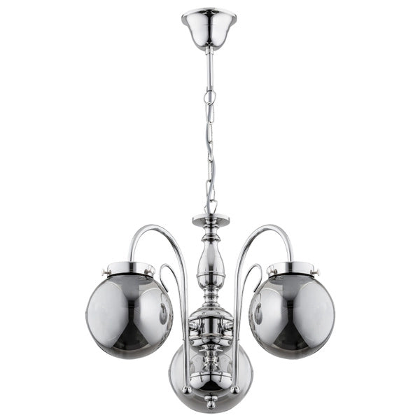 Lampadario classico glamour cromo 3 luci E14 Alfa HERO