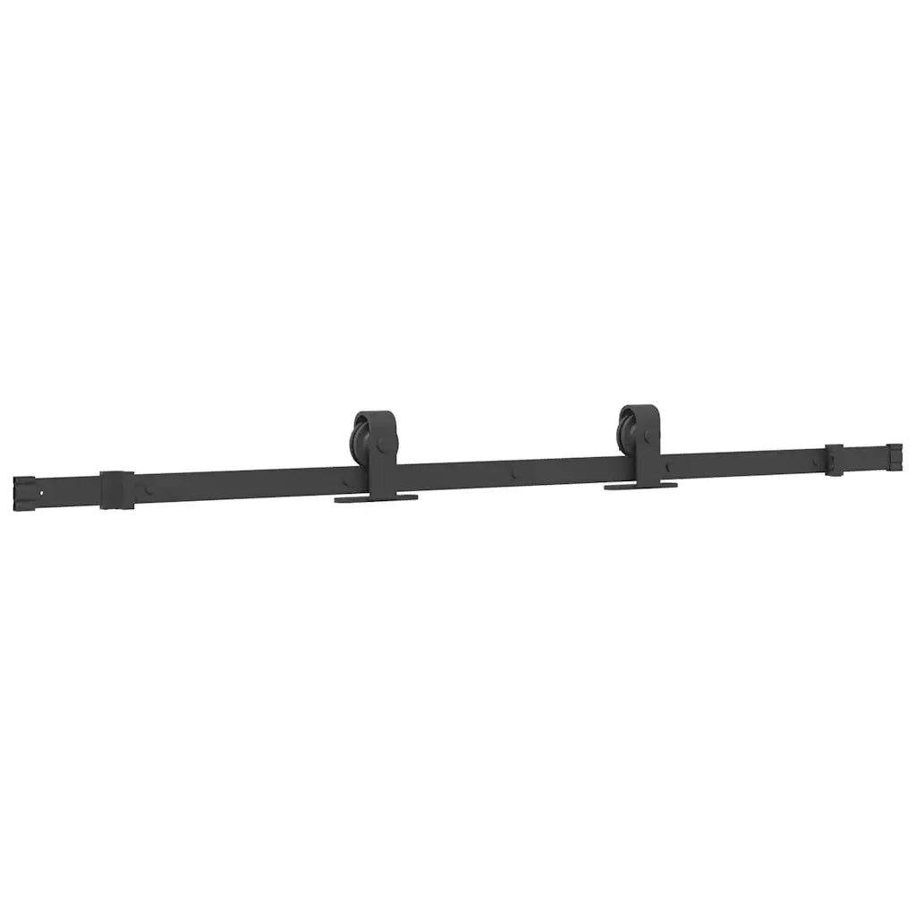 Porta Scorrevole con Ferramenta Nera 76x205 cm in Vetro ESG 3375808
