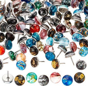 100 Stuks Decorative Spilli per Parete, 10mm Leaf Wave Stili per Carta da Parete e Tabellone - Spilli per Calendario, Foto, Ufficio e Casa