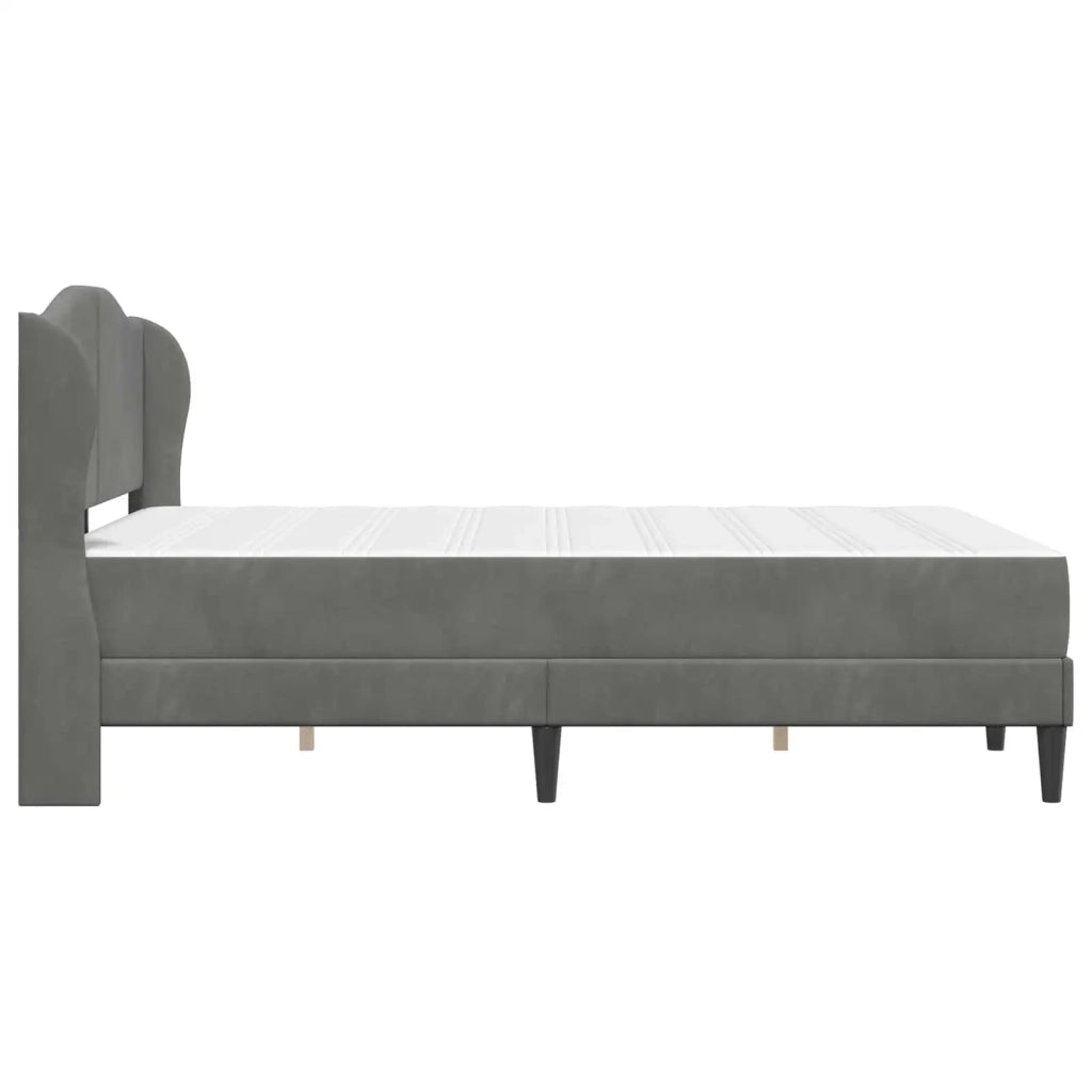 Struttura del letto-Giroletto Grigio Scuro 120 x 200 cm Velluto 422481