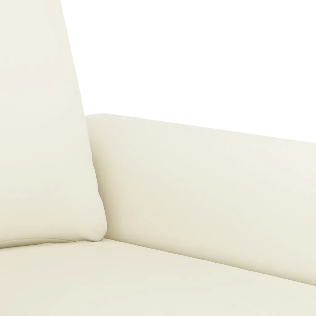 Set di Divani 4 pz con Cuscini Crema in Velluto 3202208