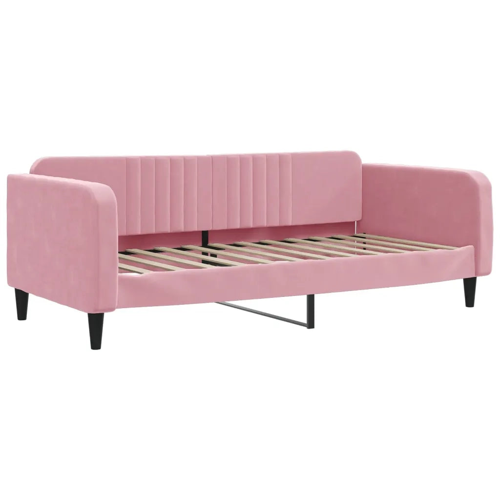 Divano letto | Sof¨¤ letto | Letto singolo con Materasso Rosa 90x200 cm in Velluto
