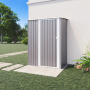 Casetta da giardino in acciaio zincato grigio 1,51x1,03xh1,96 m - 48kg- 1,55 metri quadri