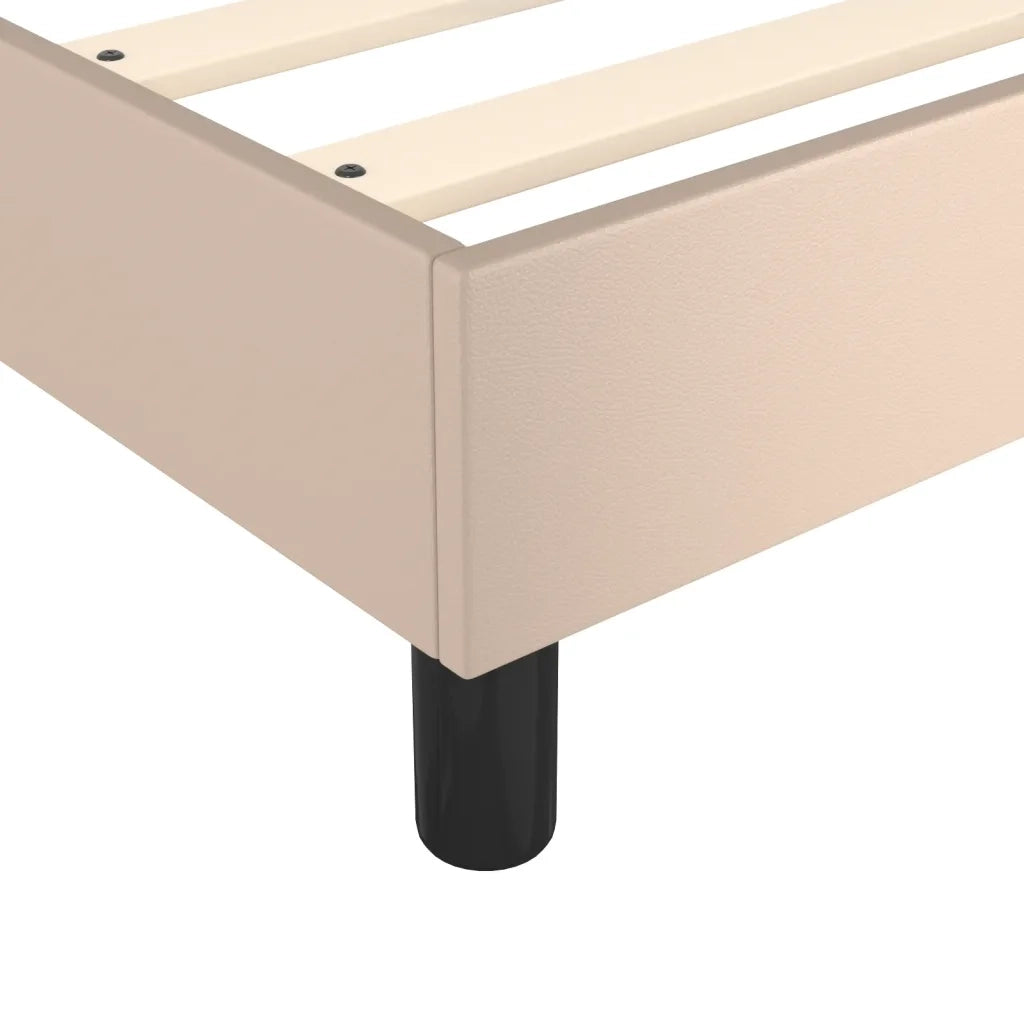Struttura Letto a Rete a Molle Cappuccino 90x190 cm in Similpelle 3121022