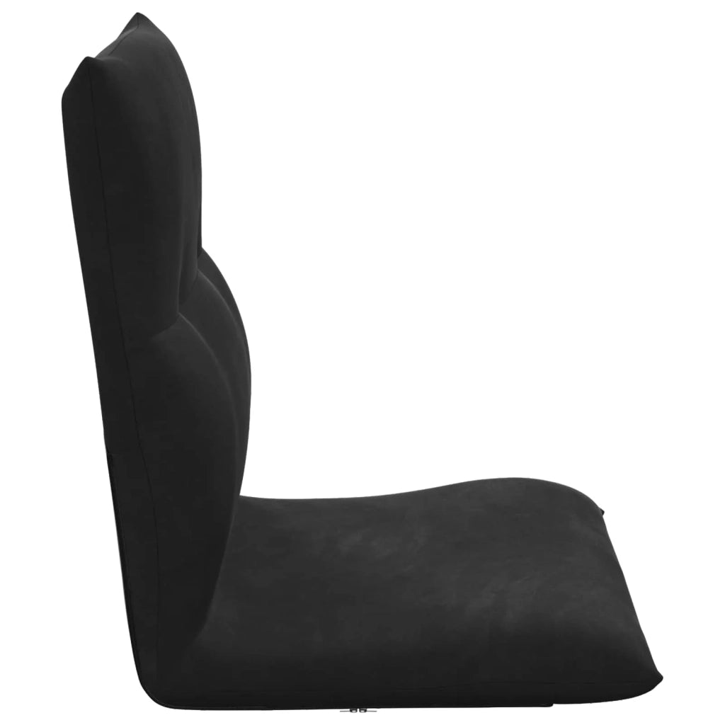 Sedia da Pavimento Nero 46 x 50 x 61 cm Velluto 42028179