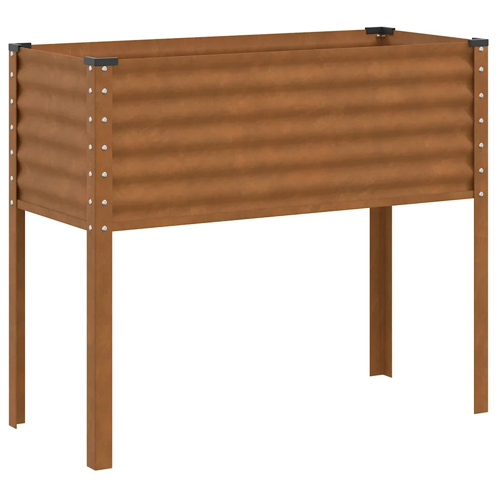 Fioriera da Giardino-Vaso da Esterno 100x45x90 cm in acciaio corten