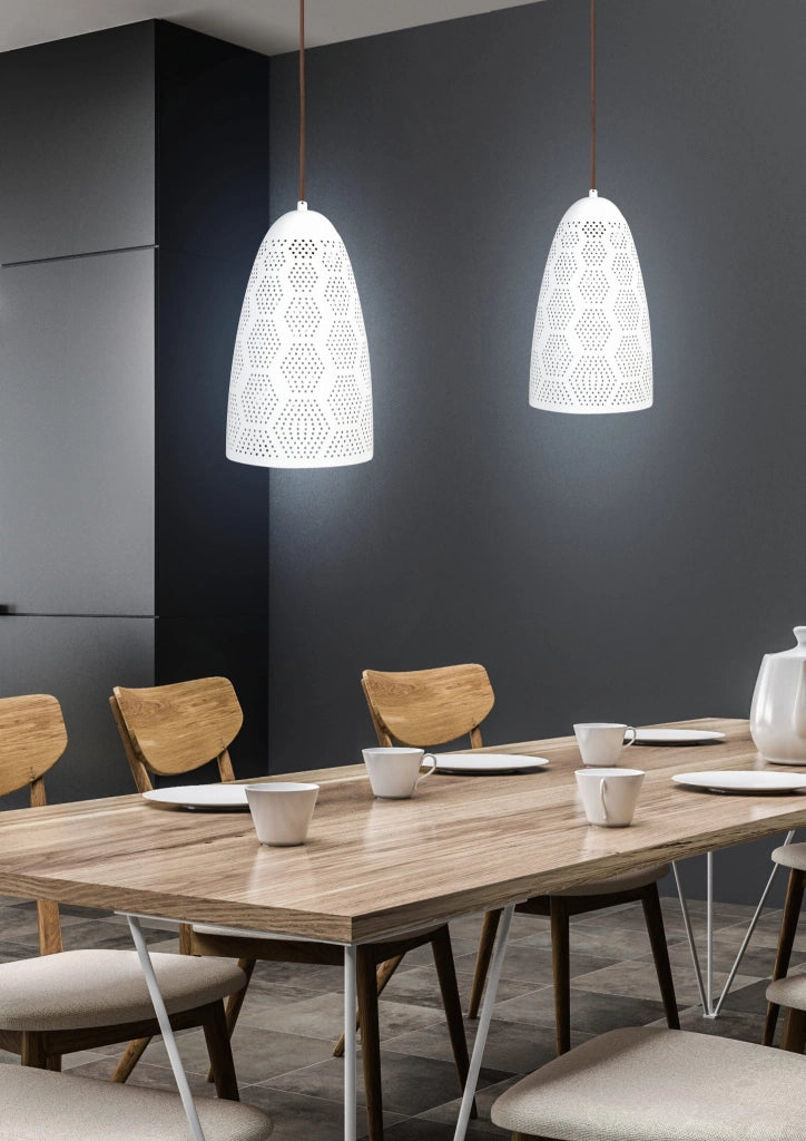 Lampada a sospensione Candellux Bene bianca Ø20 E27