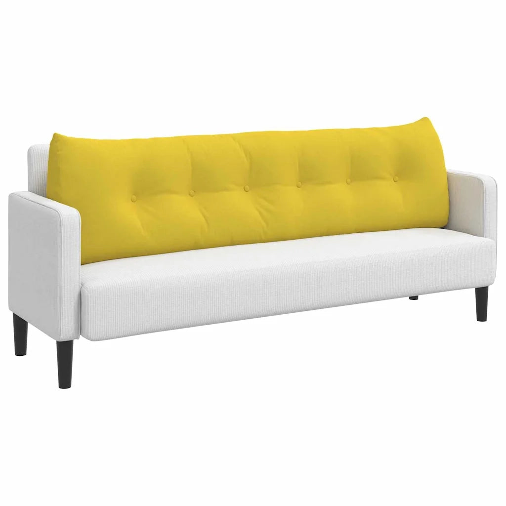 Cuscino per Schiena Giallo Chiaro 180 x 24 x 50 cm Tessuto 42014566
